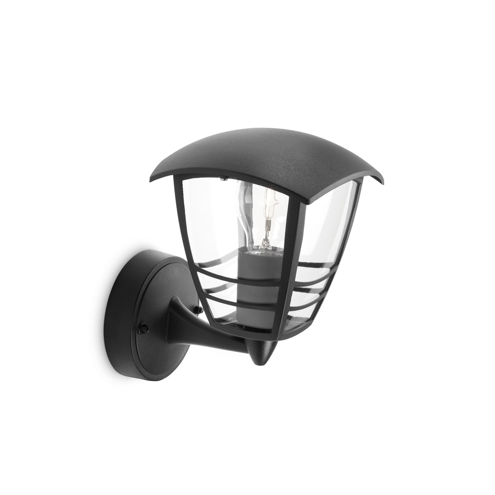 Image for Philips myGarden Creek Outdoor Wall Lantern Up E27 Black