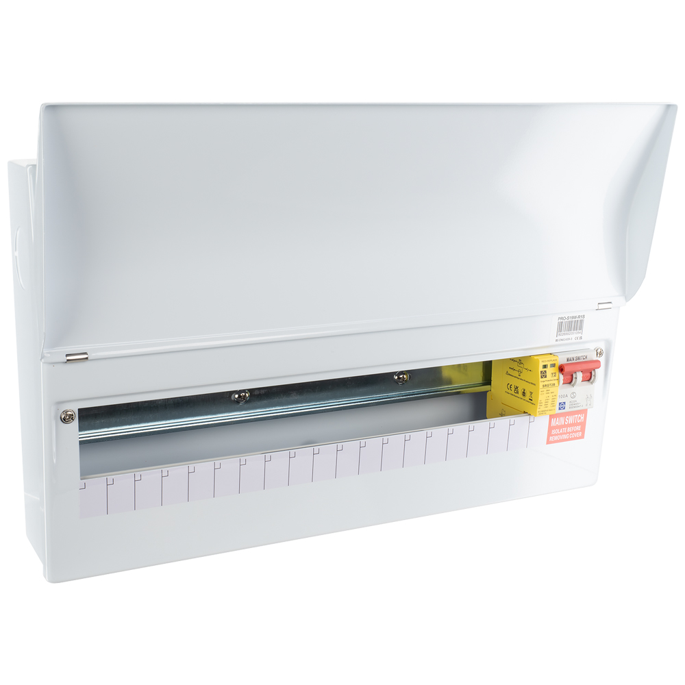 Image for Lewden 19 Way RCBO Consumer Unit with SPD and Main Switch PRO-R19W-R1S