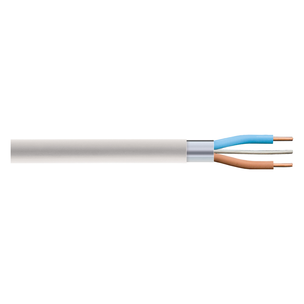 Image for Prysmian FP200 Gold LSZH 2.5mm Two Core & Earth White Cable 100M