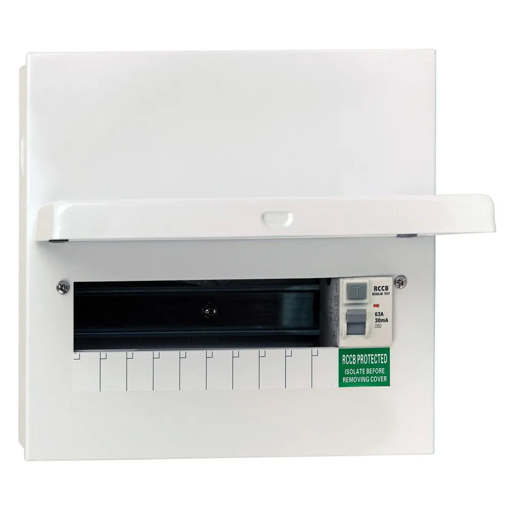 Image for Lewden 10 Way 80A RCD Consumer Unit Trunking KO .