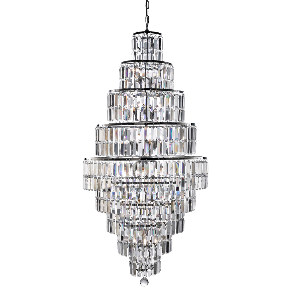 Image for Searchlight Empire 13 Chandelier Chrome with Clear Crystal