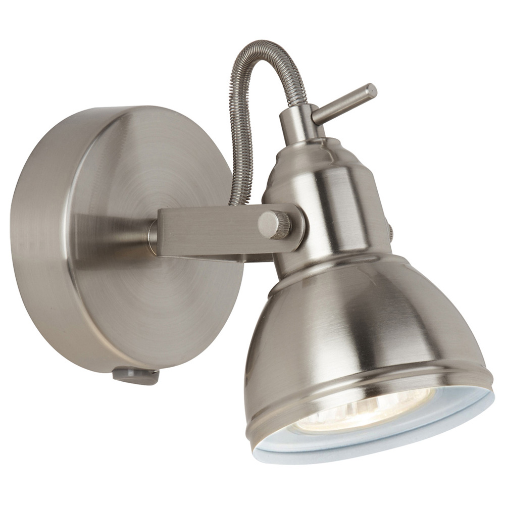 Image for Searchlight Focus Spotlight Wall Light Satin Silver