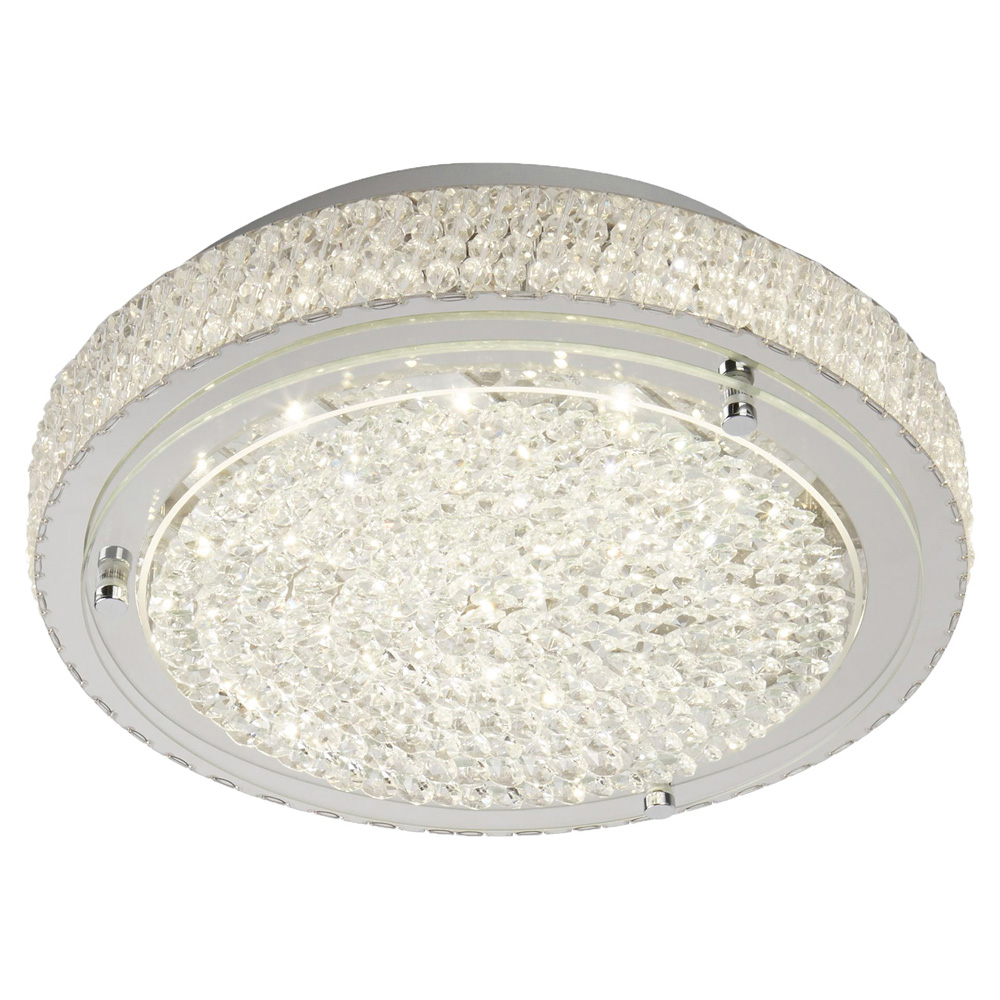 Image for Searchlight Florida Flush Chrome with Clear Crystal