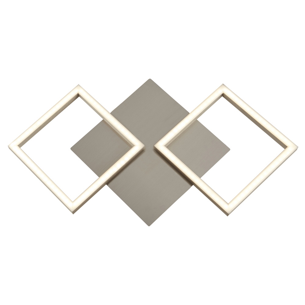 Image for Searchlight Wall Art 2 LED Wall Light Satin Silver