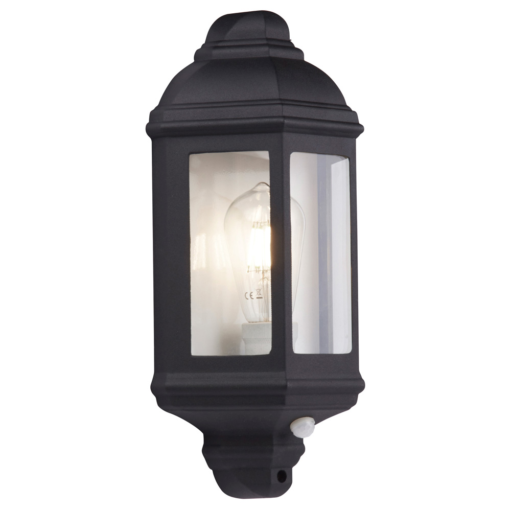 Image for Searchlight Maine Outdoor Wall Light Black with Clear Glass