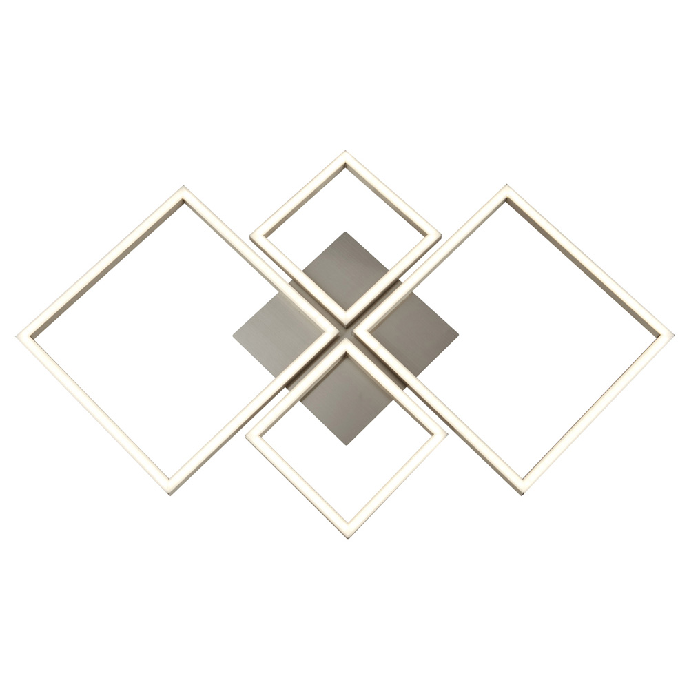 Image for Searchlight Wall Art 4 LED Flush Light Satin Silver