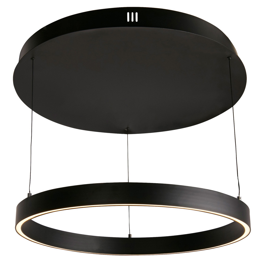 Image for Searchlight Layla Gesture Control Round Pendant Black Metal