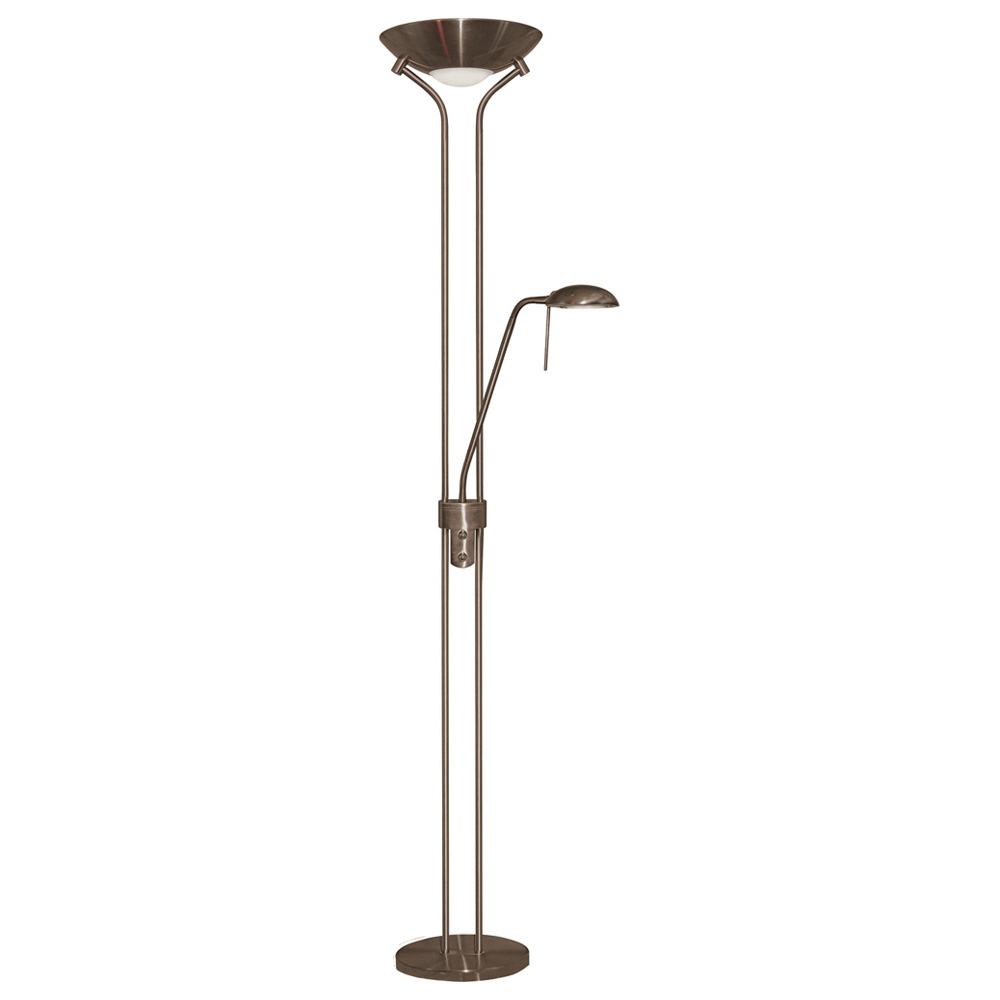 Image for Searchlight Mother with Child Floor Lamp Antique Brass with Glass