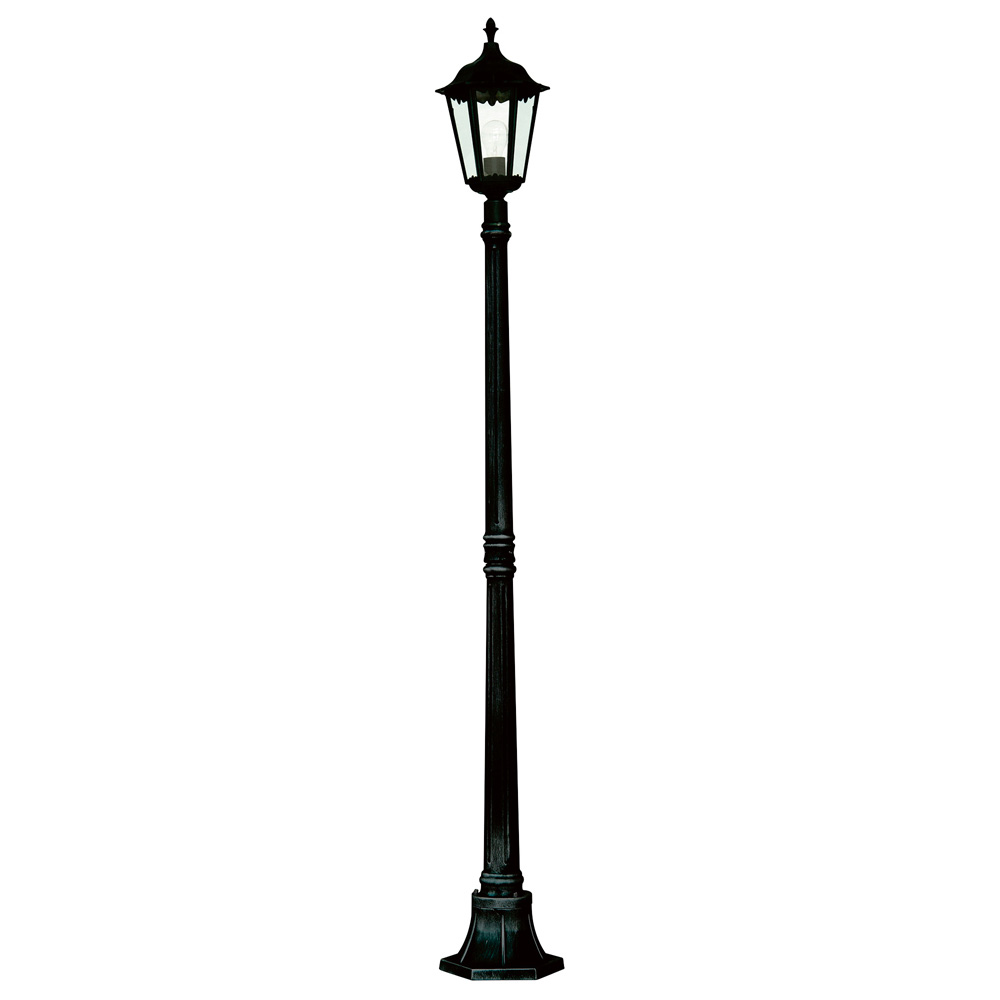 Image for Searchlight Alex 183cm Outdoor Post Silk Black with Glass IP44