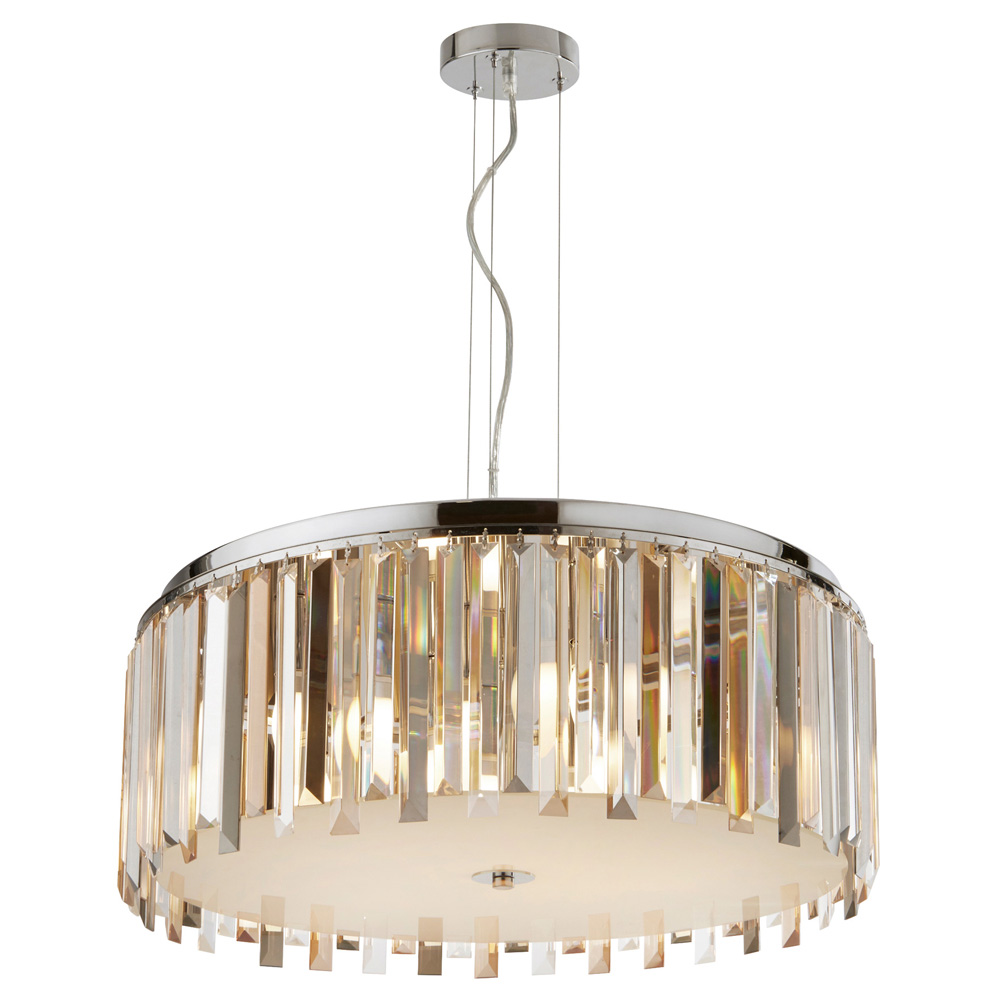 Image for Searchlight Clarissa 5 Light Drum Pendant or Semi Flush Ceiling Light