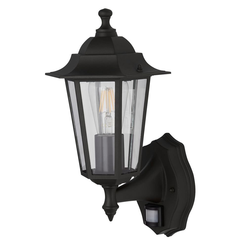 Image for Searchlight Alex Outdoor Lantern Light PIR Victorian Black