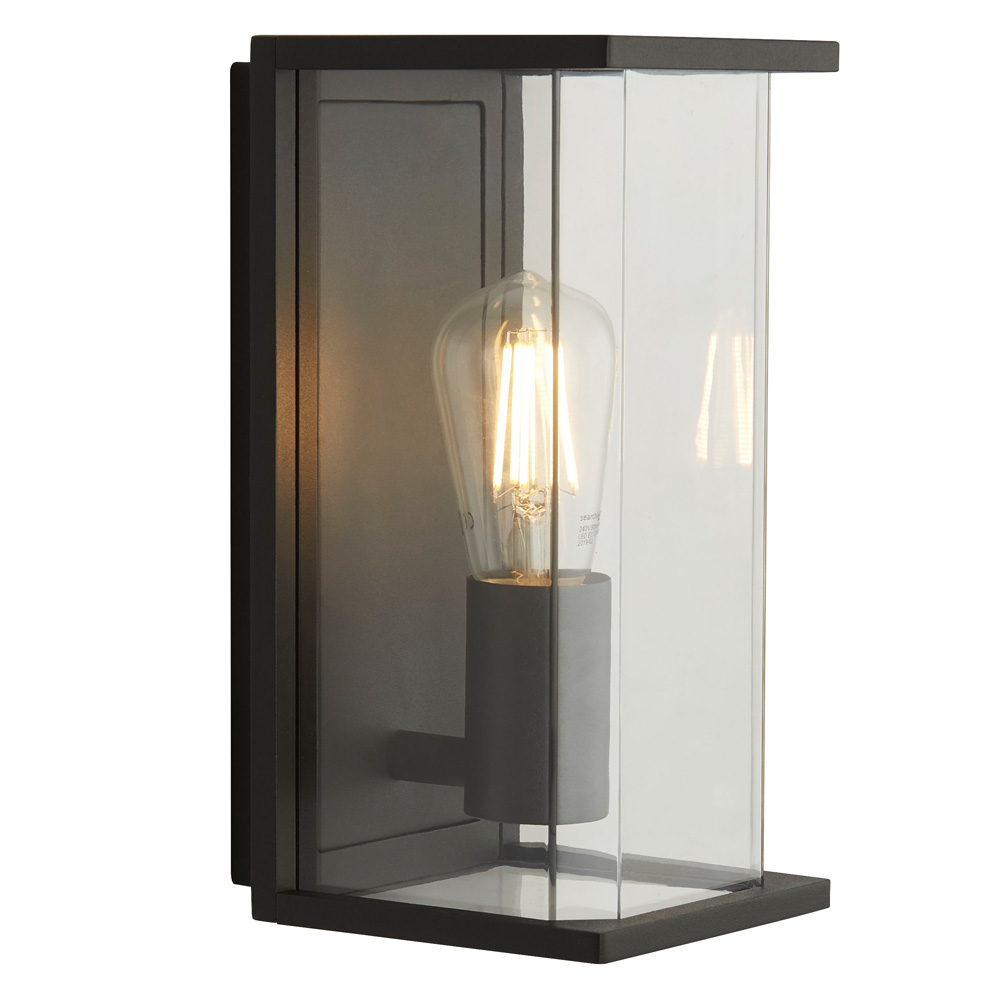 Image for Searchlight Outdoor Wall Light Box Dark Grey