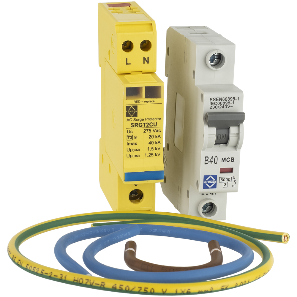 Image for Lewden SRG1VCU-KIT Surge Protection Kit with MCB