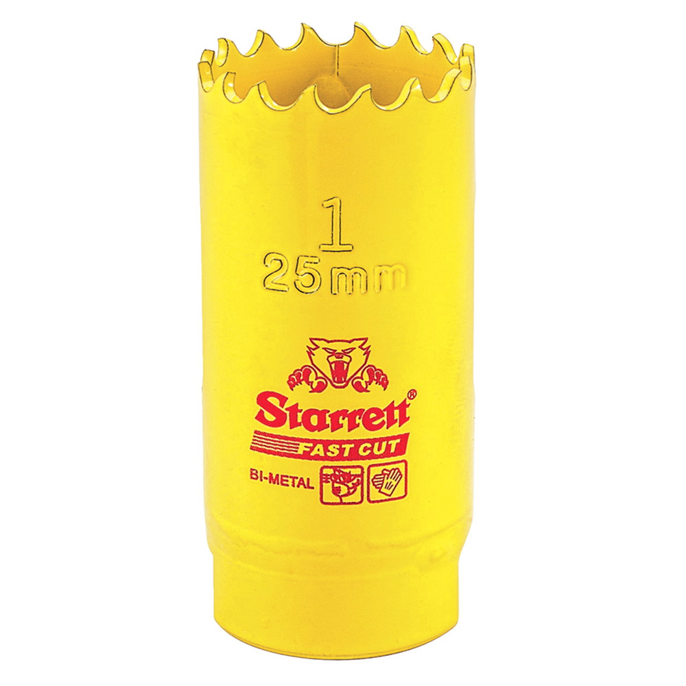 Image for Starrett 25mm Hole Saw Bi Metal Fast Cut FCH0100