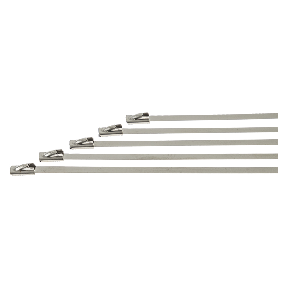 Image for SWA Metal Cable Ties 201mm x 4.6mm Fire Rated 100 Pack