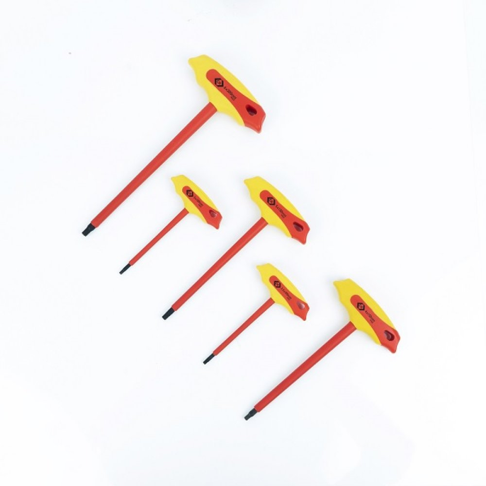 Image for CK Tools VDE Insulated T Handle Hex Key Set T4422-SET