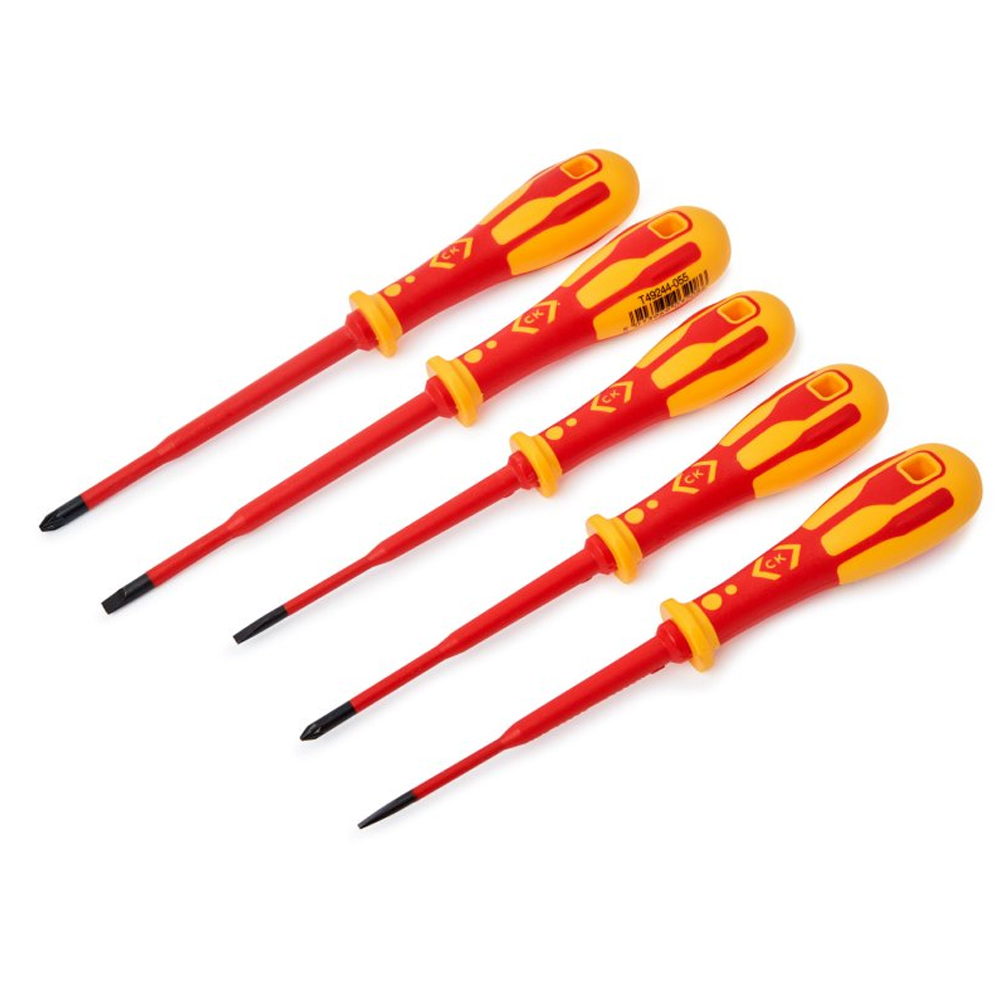 Image for CK Tools VDE Slim Slotted/PZD Screwdriver Set x5 T49283D